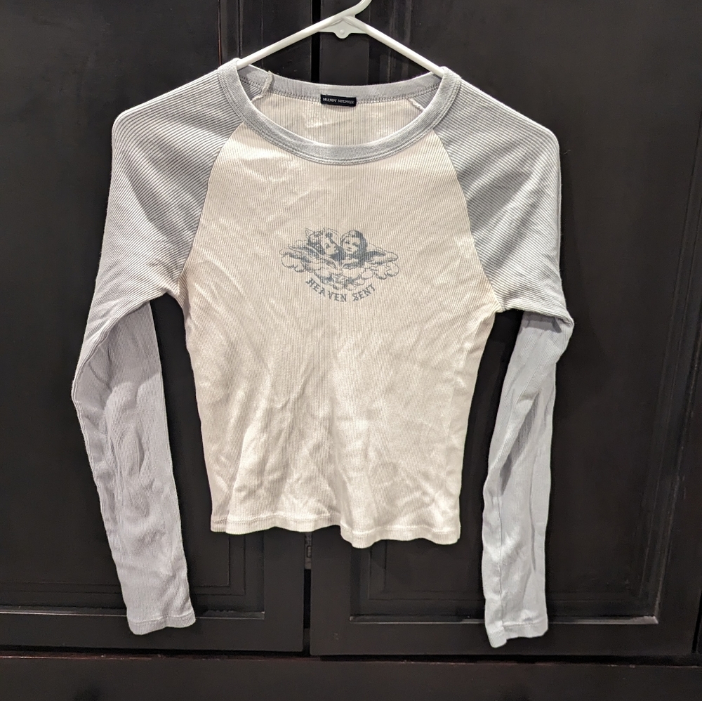 Brandy Melville XS Long Sleeve Heaven Sent Angel